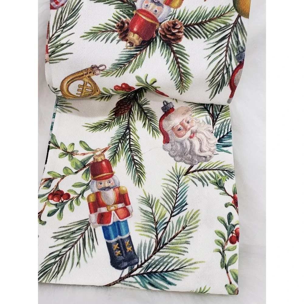 NEW Set Of 4 POTTERY BARN NOSTALGIC CHRISTMAS ICONS COTTON TWILL NAPKINS #3